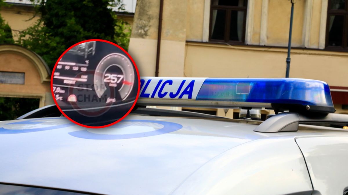 257 km/h na liczniku.