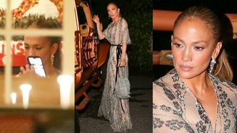 Zamyślona Jennifer Lopez kontynuuje urodzinową celebrację na kolacji z przyjaciółmi. Znów nie było przy niej Bena... (ZDJĘCIA)