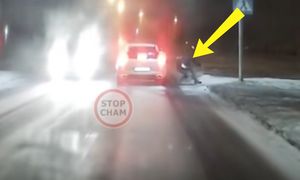 Hamował, a auto jechało. Na pasach pieszy. Oto finał