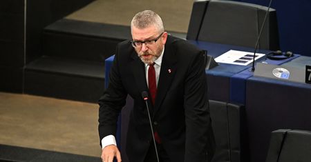 Grzegorz Braun dał popis w Parlamencie Europejskim. Rozległ się okrzyk "złodzieje"