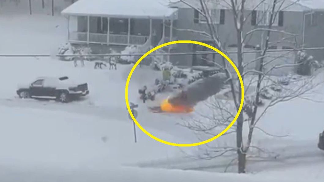 Tak swój podjazd odśnieżał mieszkaniec Kentucky