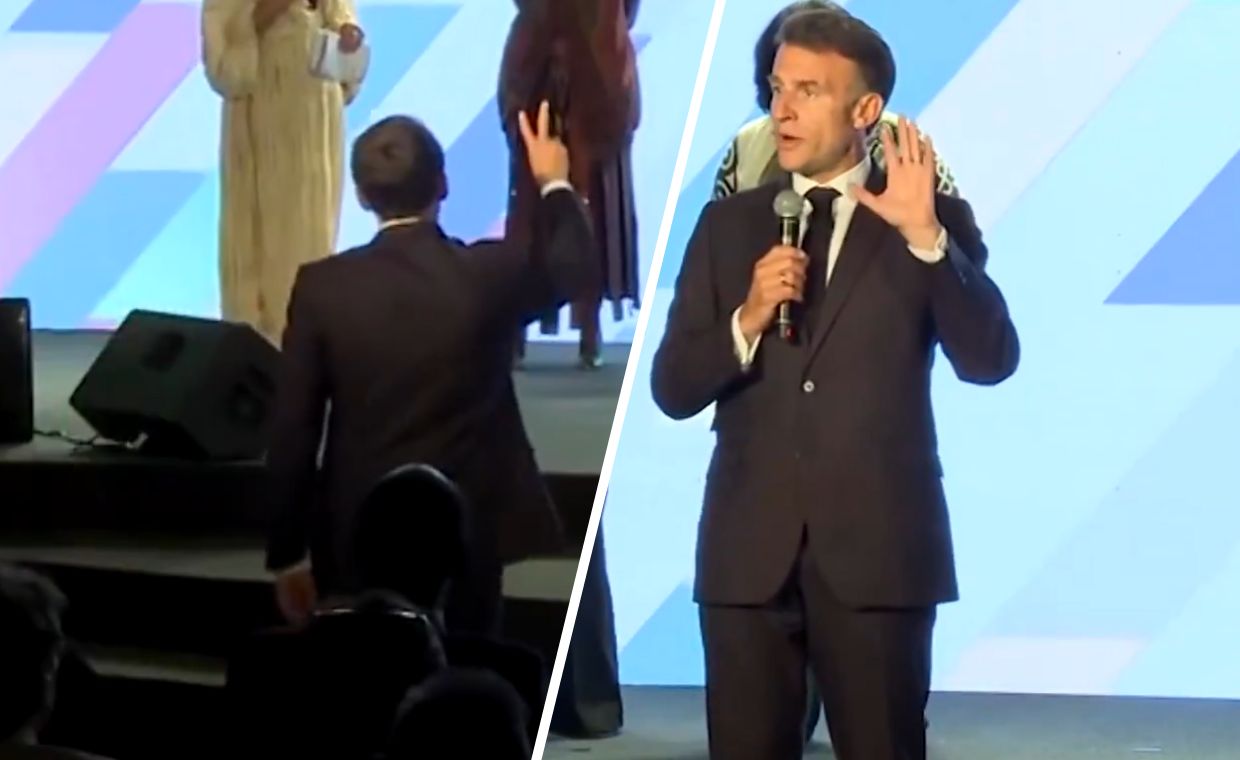 Macron skarcił publiczność