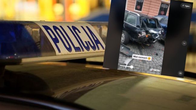 Radom. Pijany kierowca staranował 10 samochodów 
