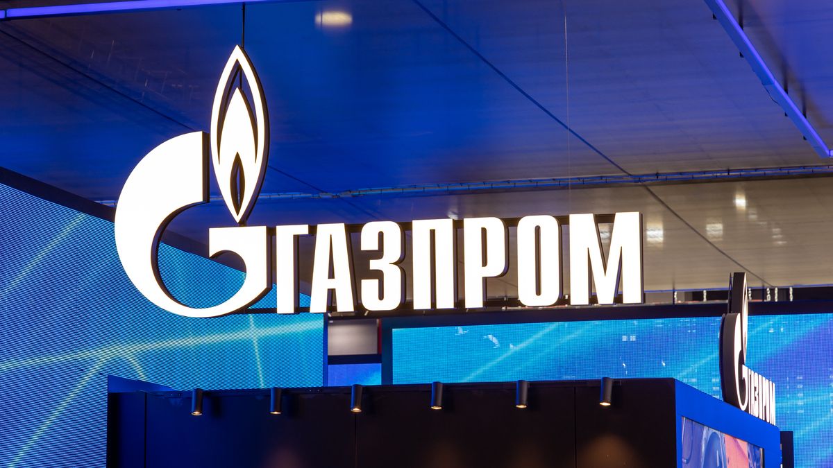 Na zdjęciu logo Gazpromu