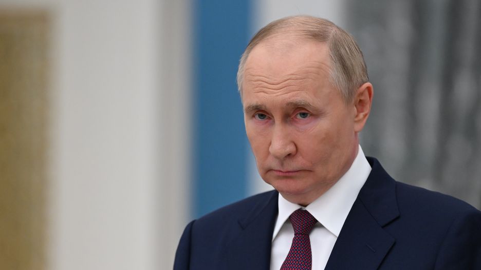MOSCOW, RUSSIA - JULY 05: Russian President Vladimir Putin looks on as he makes a speech during a joint press statement with Hungarian Prime Minister Viktor Orban (not seen) following their talks at the Kremlin in Moscow, Russia on July 05, 2024. (Photo by Sefa Karacan/Anadolu via Getty Images)