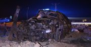 Babin: Peugeot wypadł z drogi, przeleciał 30 metrów i koziołkował. Pijany kierowca wiózł syna