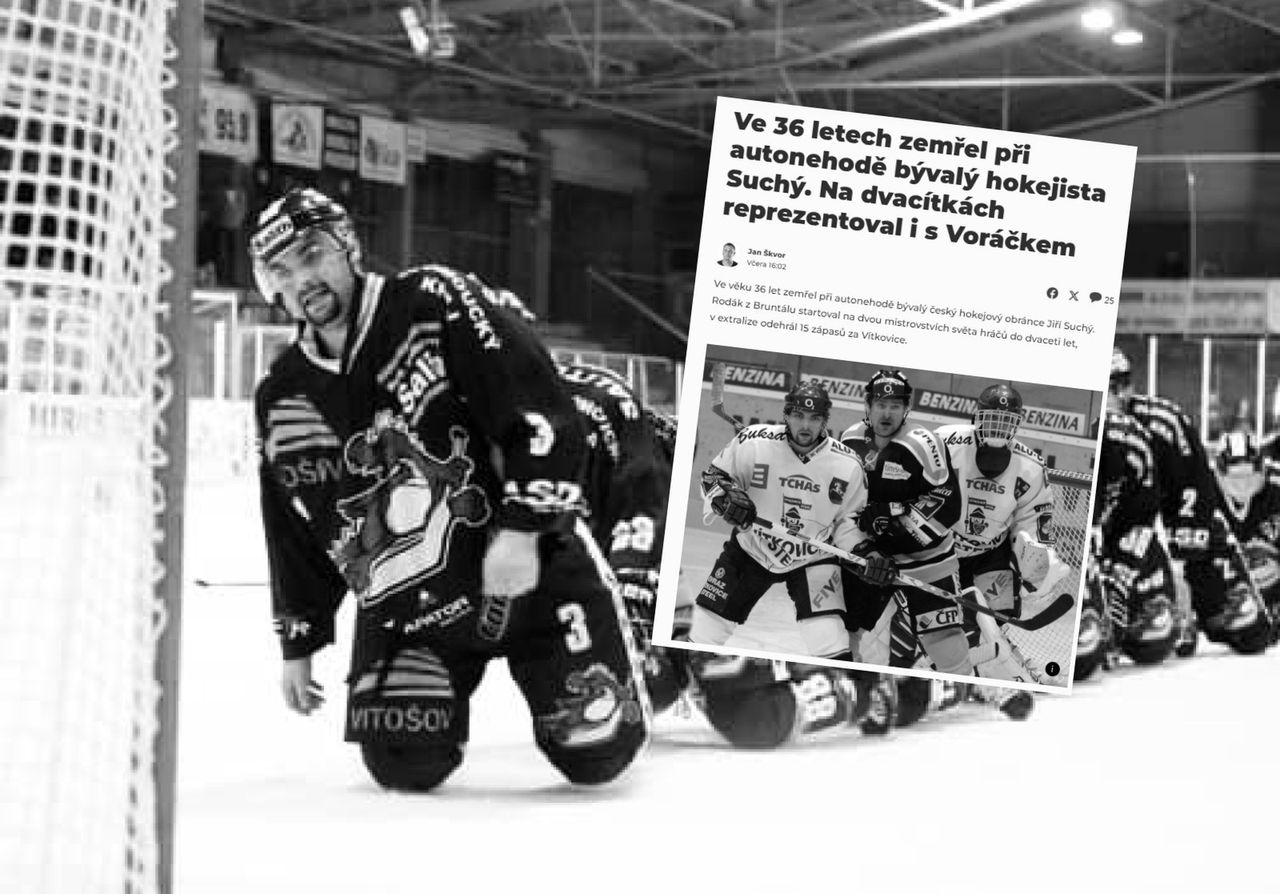 Czech hockey community mourns untimely death of 36-year-old player Jirí Suchý