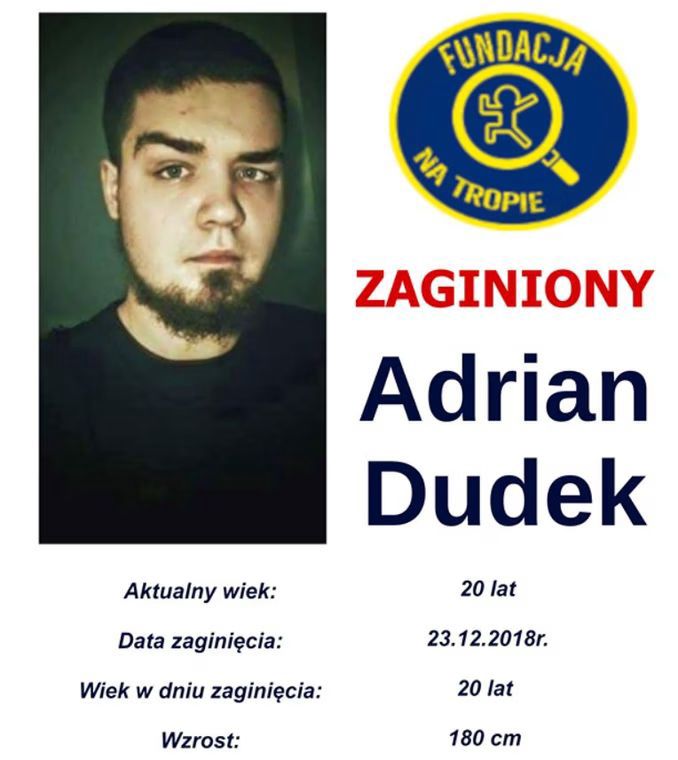 Zaginiony Adrian Dudek