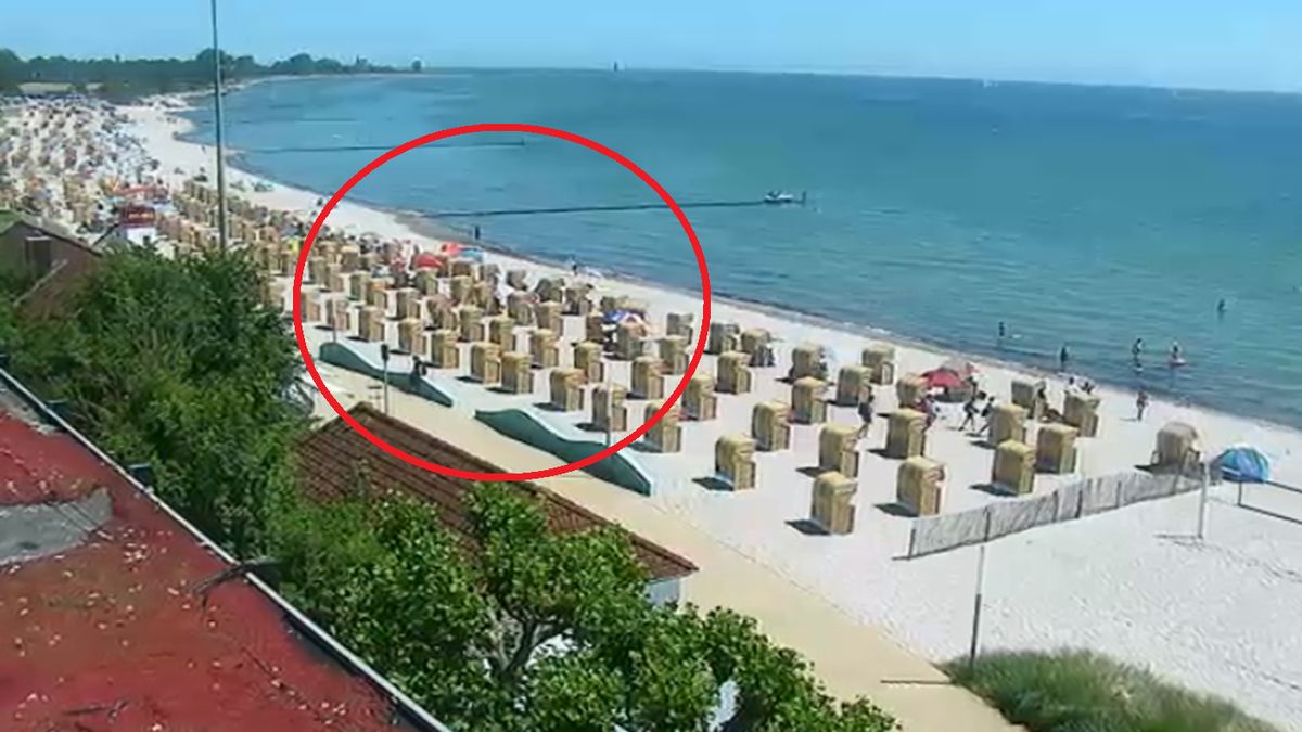 Ujęcie z plaży w Niemczech.