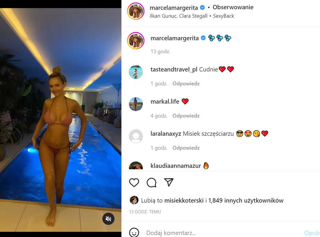 Ostatni wpis Marceli Leszczak na Instagramie