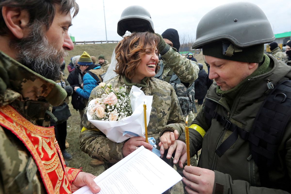 Ślub ukraińskich żołnierzy 