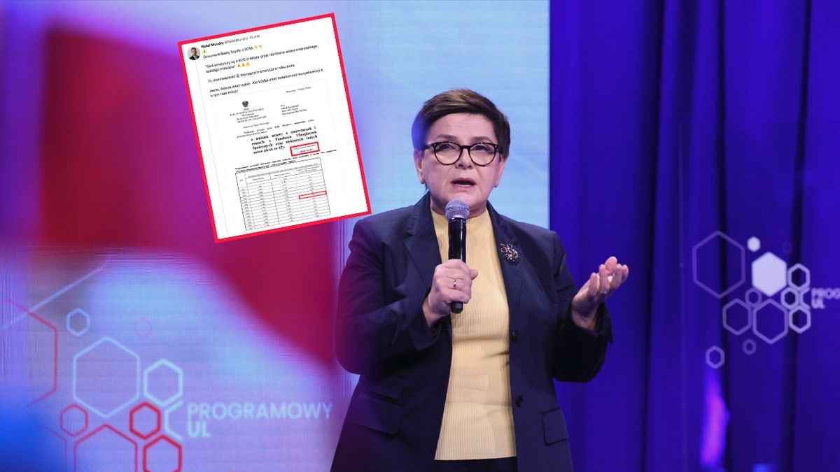 Beata Szydło w 2016 r. podpisała rządowy dokument, w którym przyznano, że przywrócenie wieku emerytalnego to niższe emerytury
