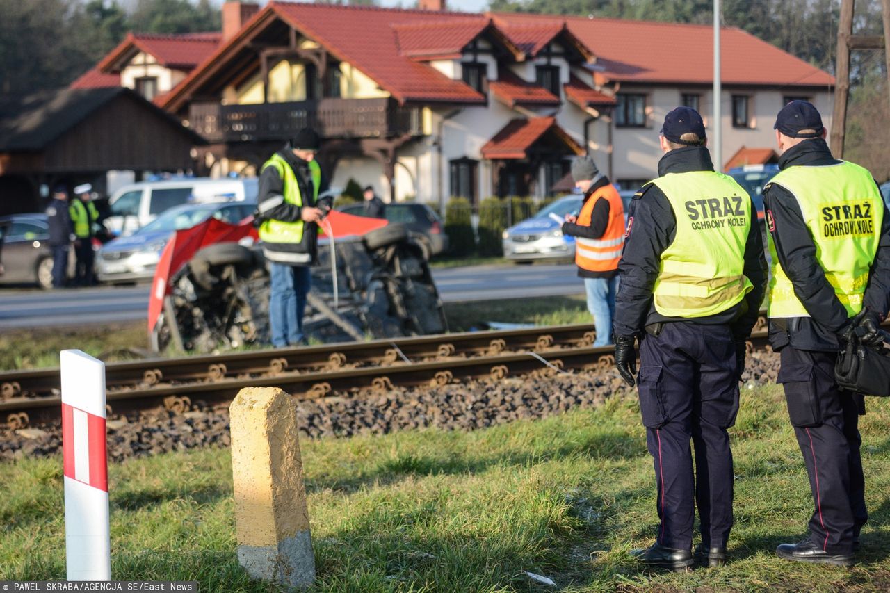 Miejsce wypadku Janusza Dzięcioła