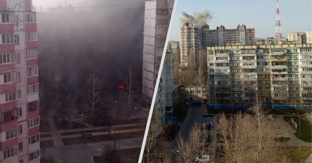 Kłęby dymu, odgłosy eksplozji. Rosjanie przerażeni