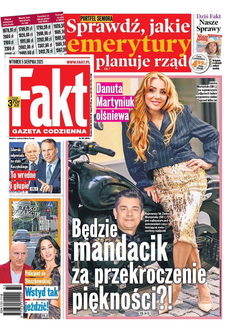 Danuta Martyniuk po metamorfozie na okładce "Faktu"