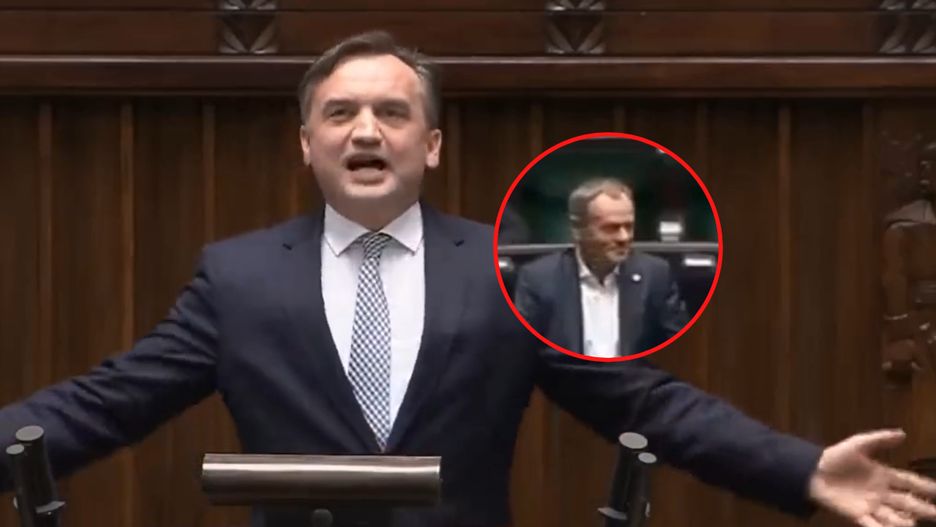 Tak Tusk zareagował na śmiech Ziobry