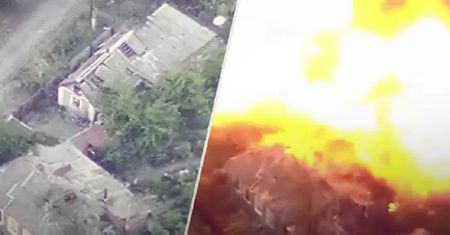 Ujawniono nagranie. Potężne uderzenie w ważny punkt Rosjan