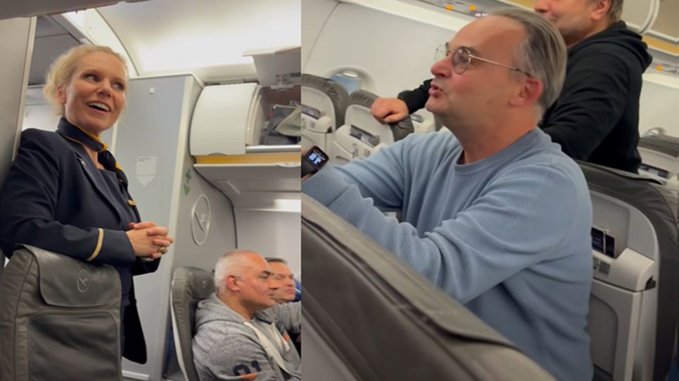 Kabareciarze z grupy MoCarta zaśpiewali dla stewardessy