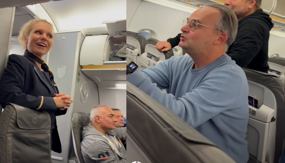 Tak kabareciarze zachowali się w niemieckim samolocie. Jest nagranie