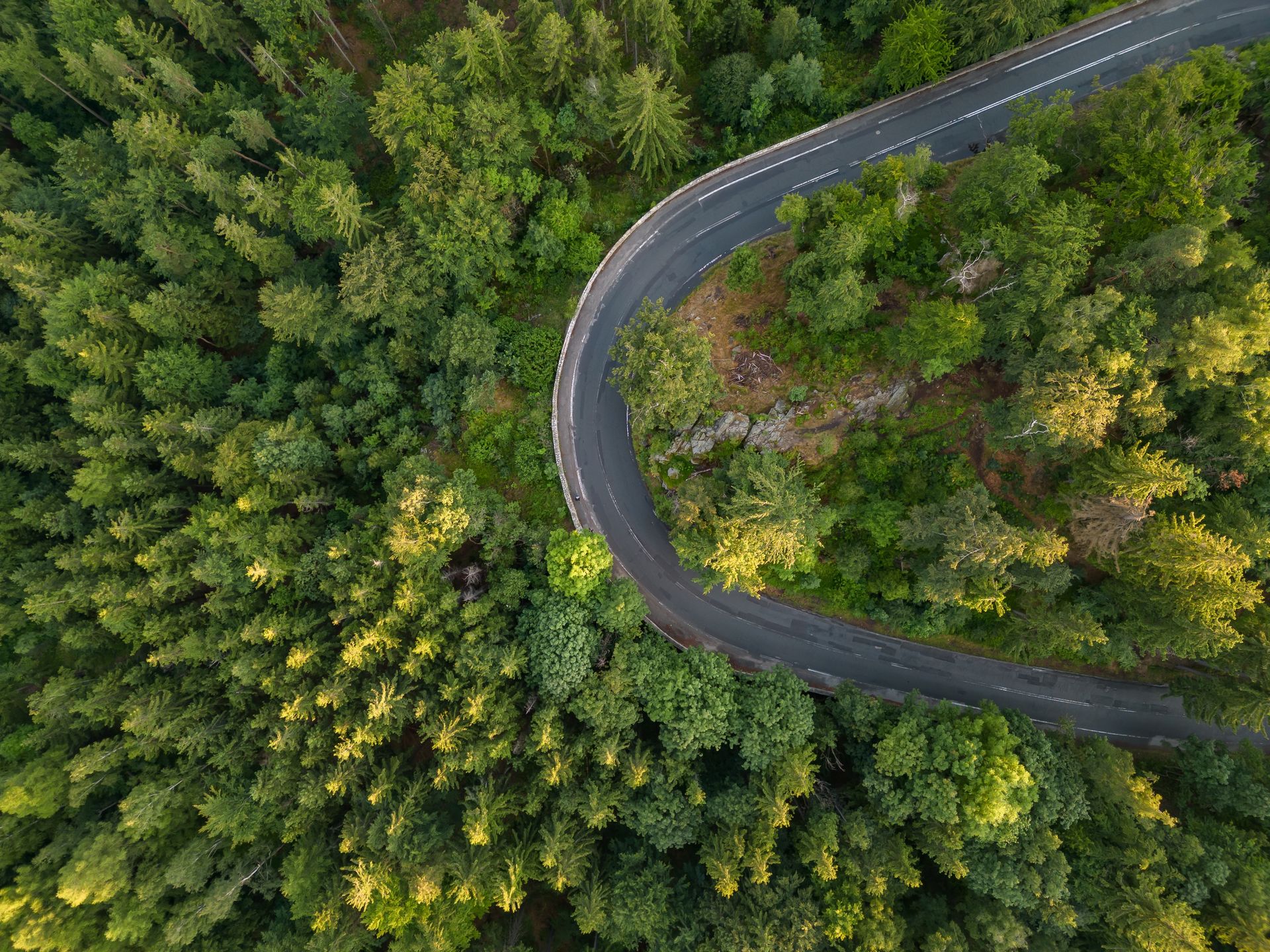 Zakręt Śmierci z lotu ptaka