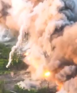 Potężna eksplozja na froncie. Celem rosyjski skład amunicji