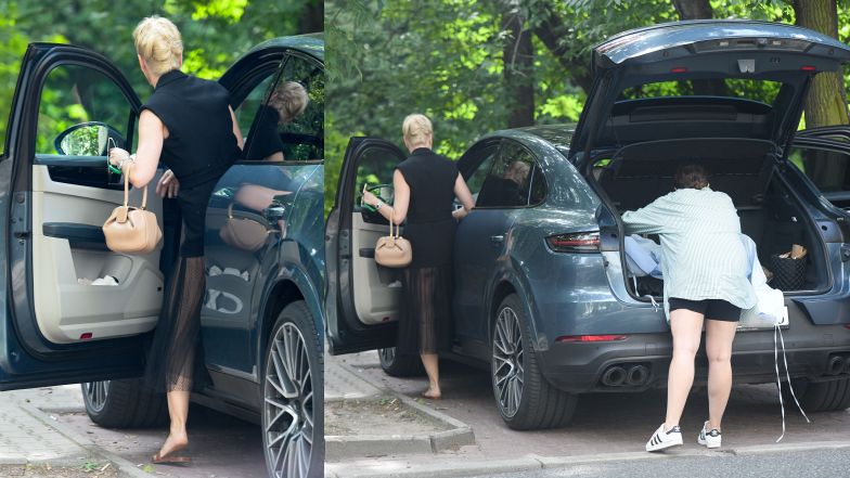 Małgorzata Kożuchowska paraduje po stolicy w odważnej stylizacji