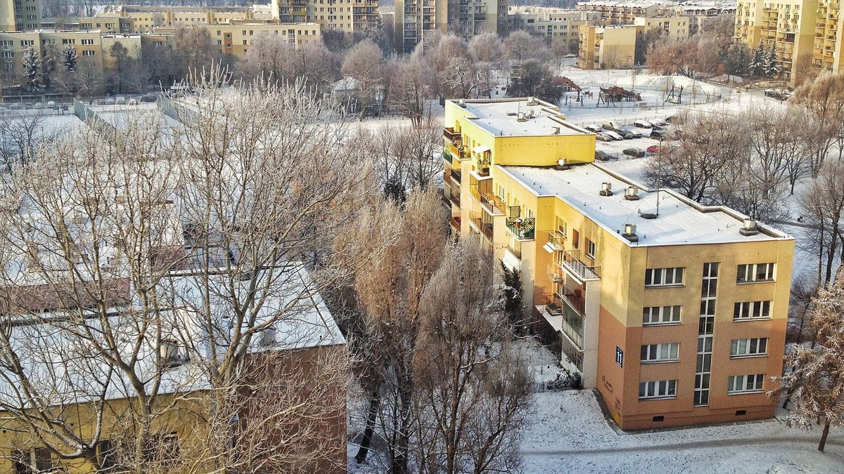 warszawa, osiedle, bloki