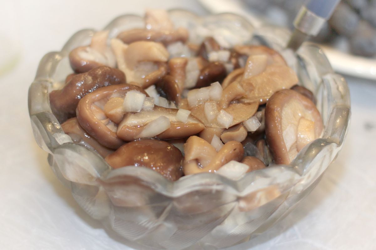 Pickled mushrooms are a beloved delicacy.