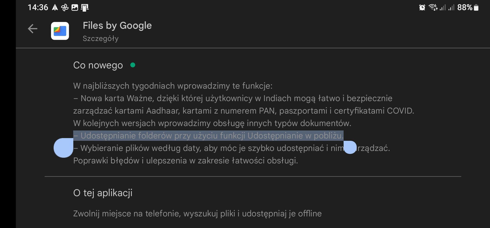 Nowość w Files by Google