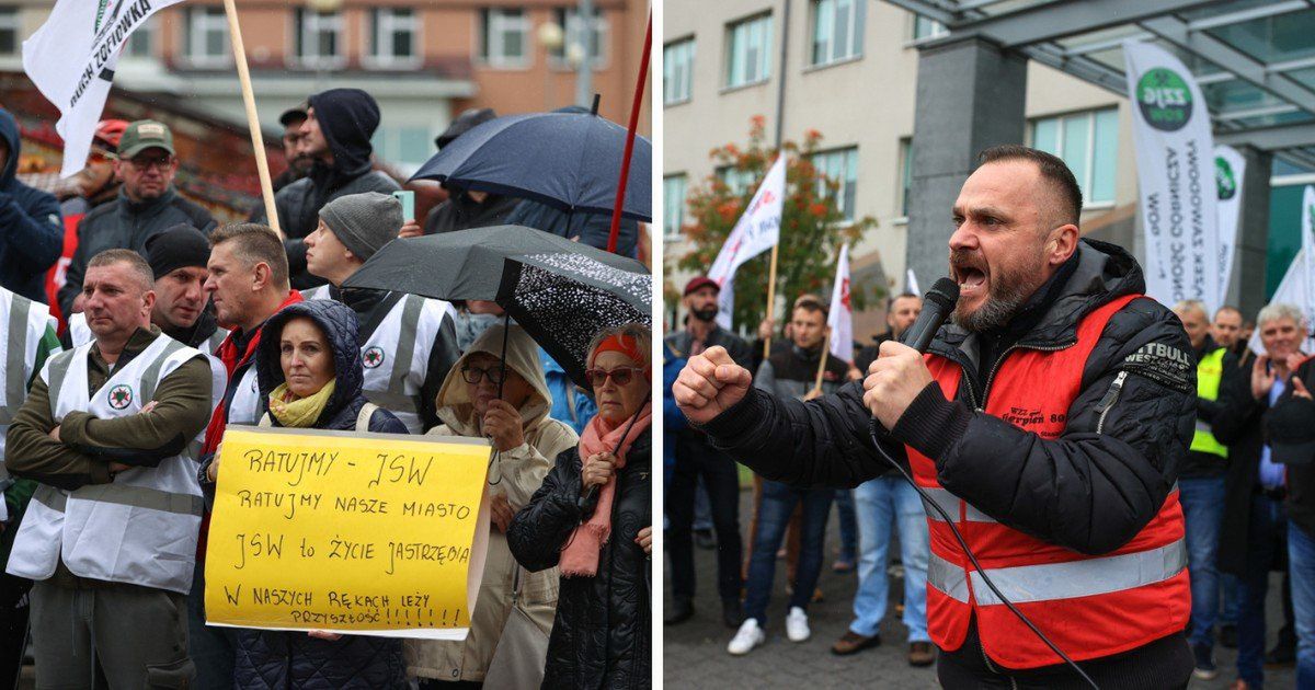 Jastrzębie-Zdrój: Protest górników w obronie przyszłości JSW