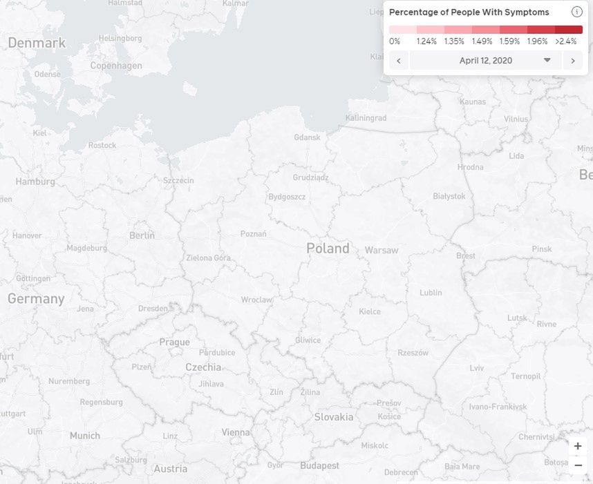 Mapy Facebooka pokażą ogniska epidemii