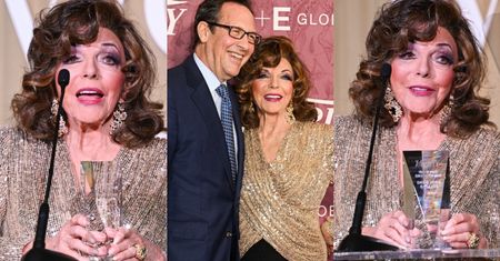 93-letnia Joan Collins bryluje na salonach z MŁODSZYM O 32-LATA mężem. Czas się jej nie ima? (ZDJĘCIA)