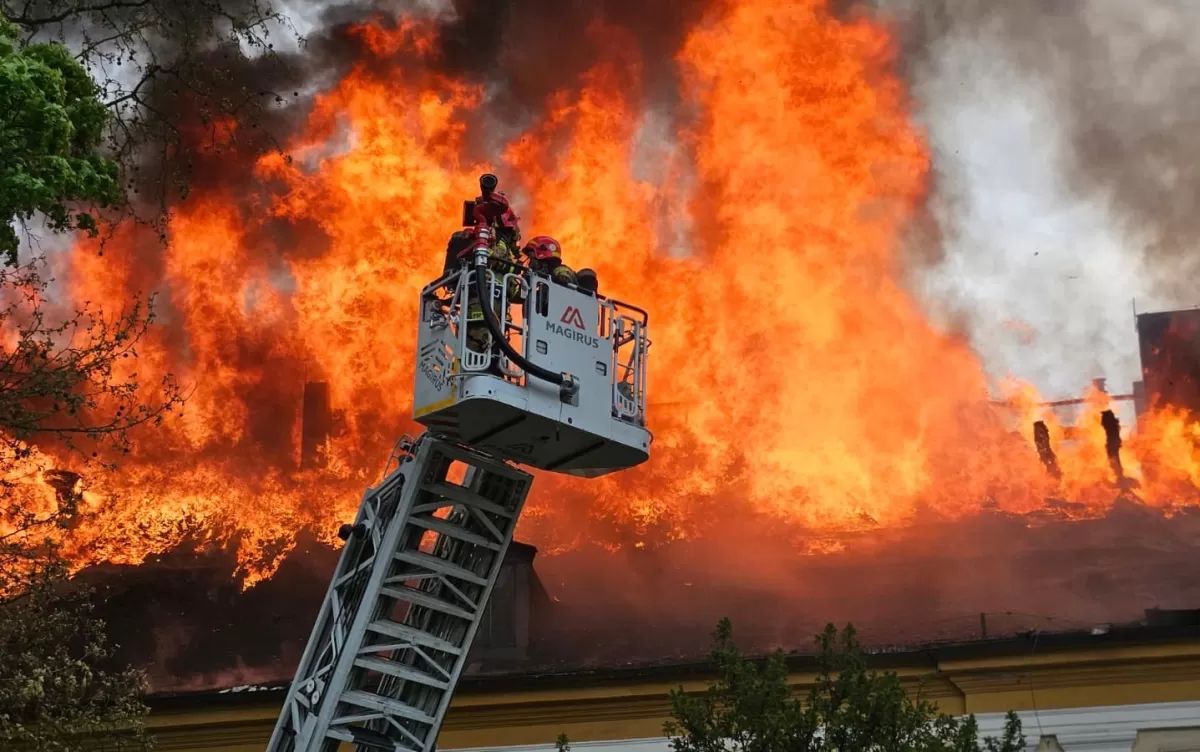 Pożar na uczelni w Gorzowie Wielkopolskim