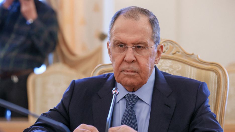 Siergiej ?awrow spotka? si? z sekretarzem generalnym ONZMOSCOW, RUSSIA - APRIL 26: (----EDITORIAL USE ONLY ??" MANDATORY CREDIT - " RUSSIAN FOREIGN MINISTRY / HANDOUT" - NO MARKETING NO ADVERTISING CAMPAIGNS - DISTRIBUTED AS A SERVICE TO CLIENTS----) Russian Foreign Minister Sergei Lavrov meets United Nations Secretary-General Antonio Guterres (not seen) in Moscow, Russia, on April 26, 2021. Russian Foreign Ministry / Handout / Anadolu Agency/ABACAPRESS.COMAA/ABACA