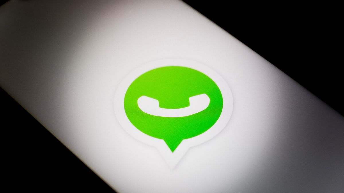 The WhatsApp logo is being displayed on a smartphone screen in Athens, Greece, on December 24, 2023. (Photo by Nikolas Kokovlis/NurPhoto via Getty Images)