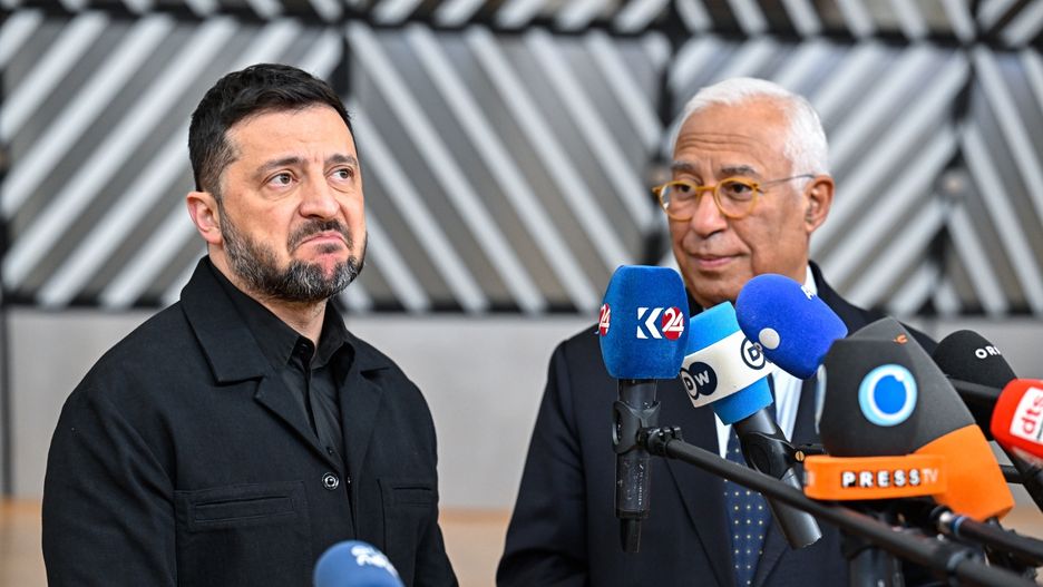 Wo�odymyr Ze�enski, Antonio Costa
Wiktor D�bkowski
polityk, polityka, posiedzenie, Rada Europejska, Rady Europejskiej