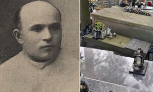 Ksiądz miał kochankę i zamordował kuzyna. Wymowny napis na grobie