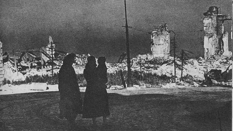Zamek Królewski w 1945 roku fot. domena publiczna