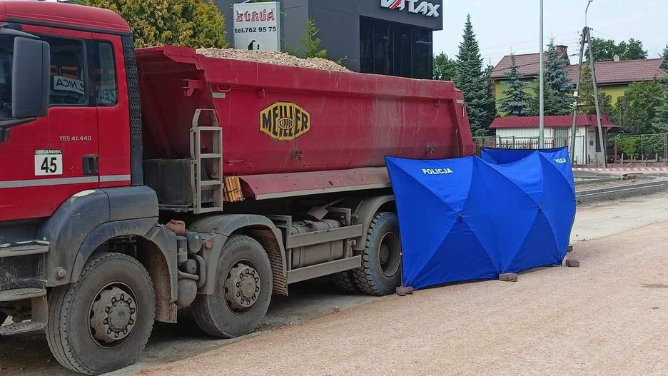 Miejsce wypadku w Ząbkach