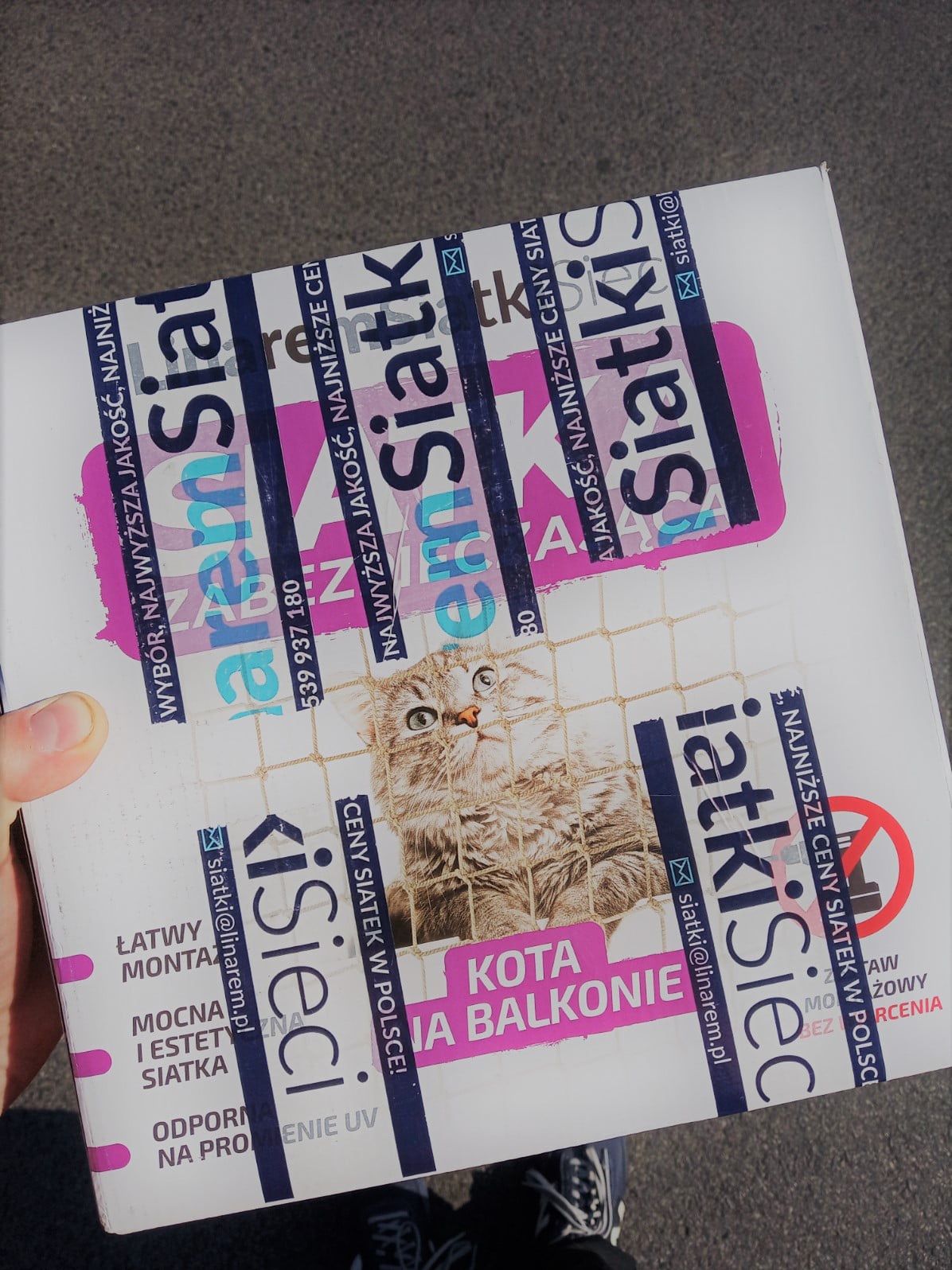 Siatka na balkon dla kota