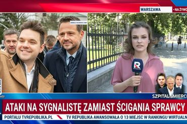 Wejście na żywo Republiki w sprawie afery