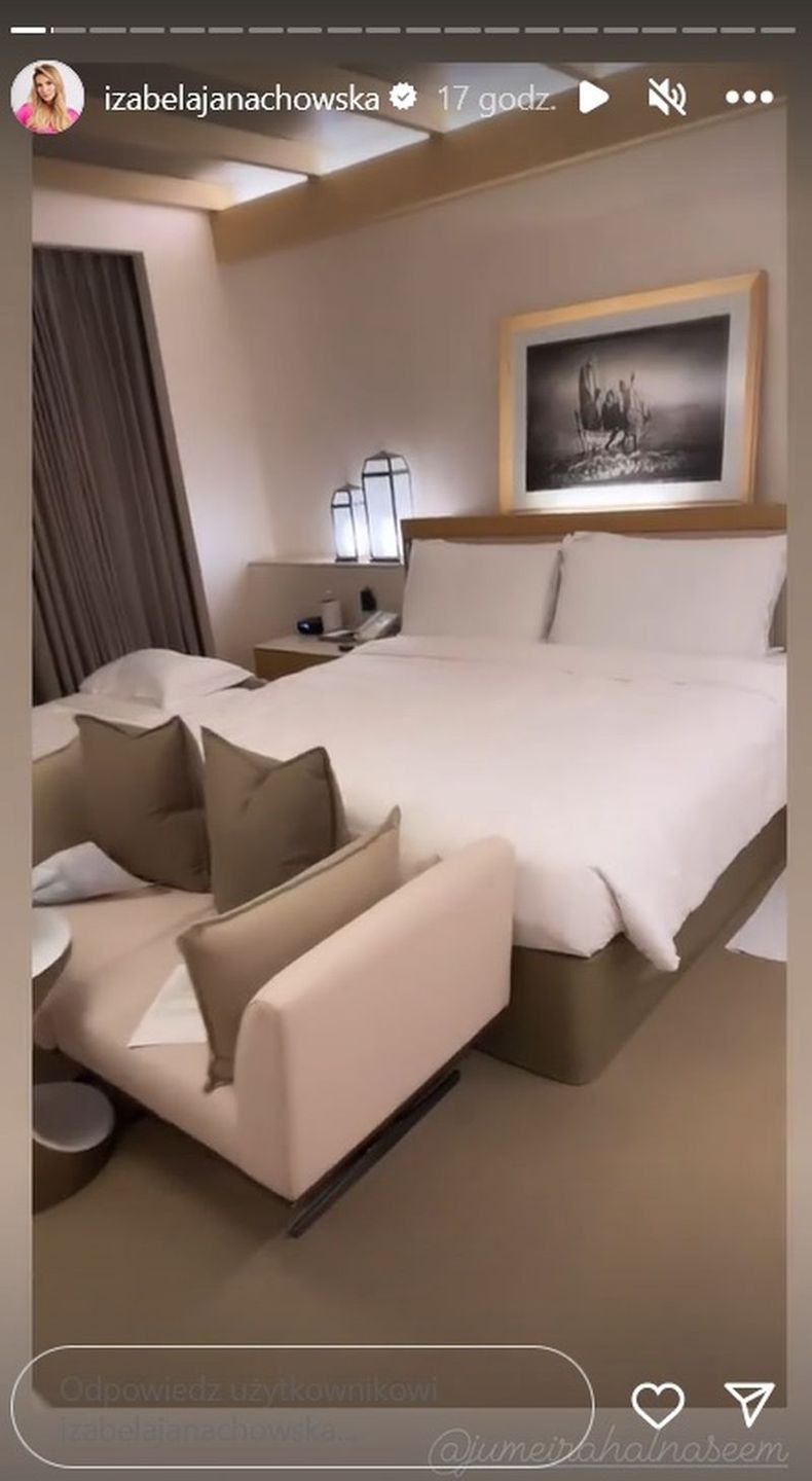 Pokój hotelowy Izabeli Janachowskiej