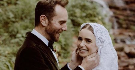 Lily Collins wzięła SEKRETNY ŚLUB! Aktorka miała na sobie zapierającą dech w piersiach suknię projektu Ralpha Laurena (ZDJĘCIA)