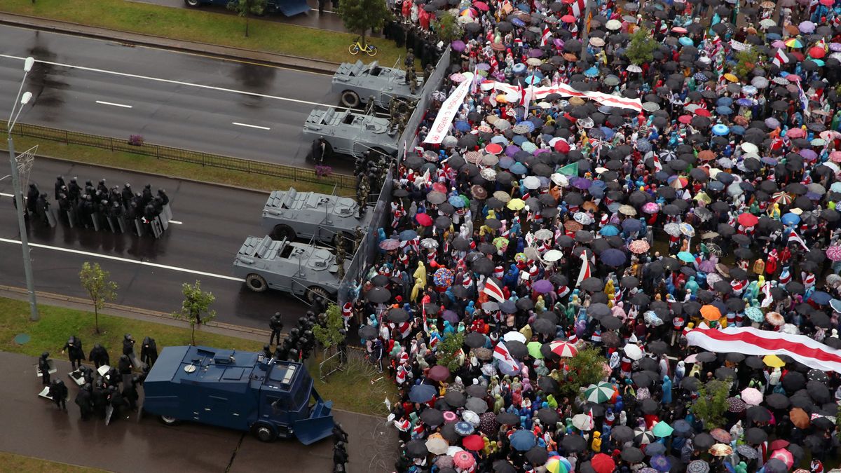 bialorus lukaszenka protesty marsz