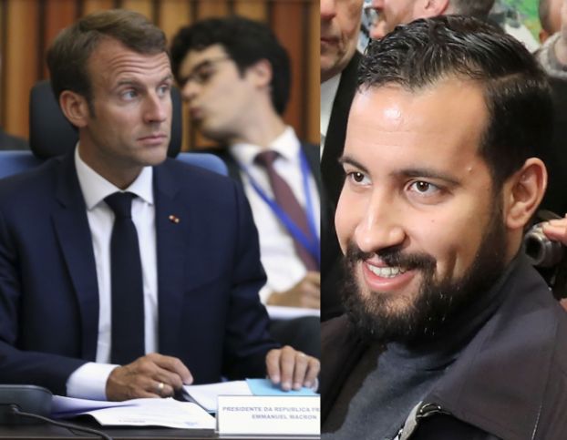 Macron też ma kłopoty z pulchnym 26-latkiem: "Nie, Alexandre Benalla NIE BYŁ MOIM KOCHANKIEM"