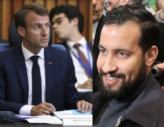 Macron też ma kłopoty z pulchnym 26-latkiem: "Nie, Alexandre Benalla NIE BYŁ MOIM KOCHANKIEM"