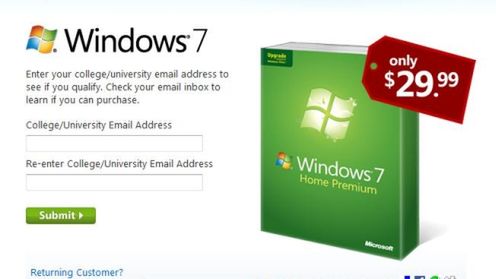 Microsoft kusi studentów niską ceną Windows 7 1