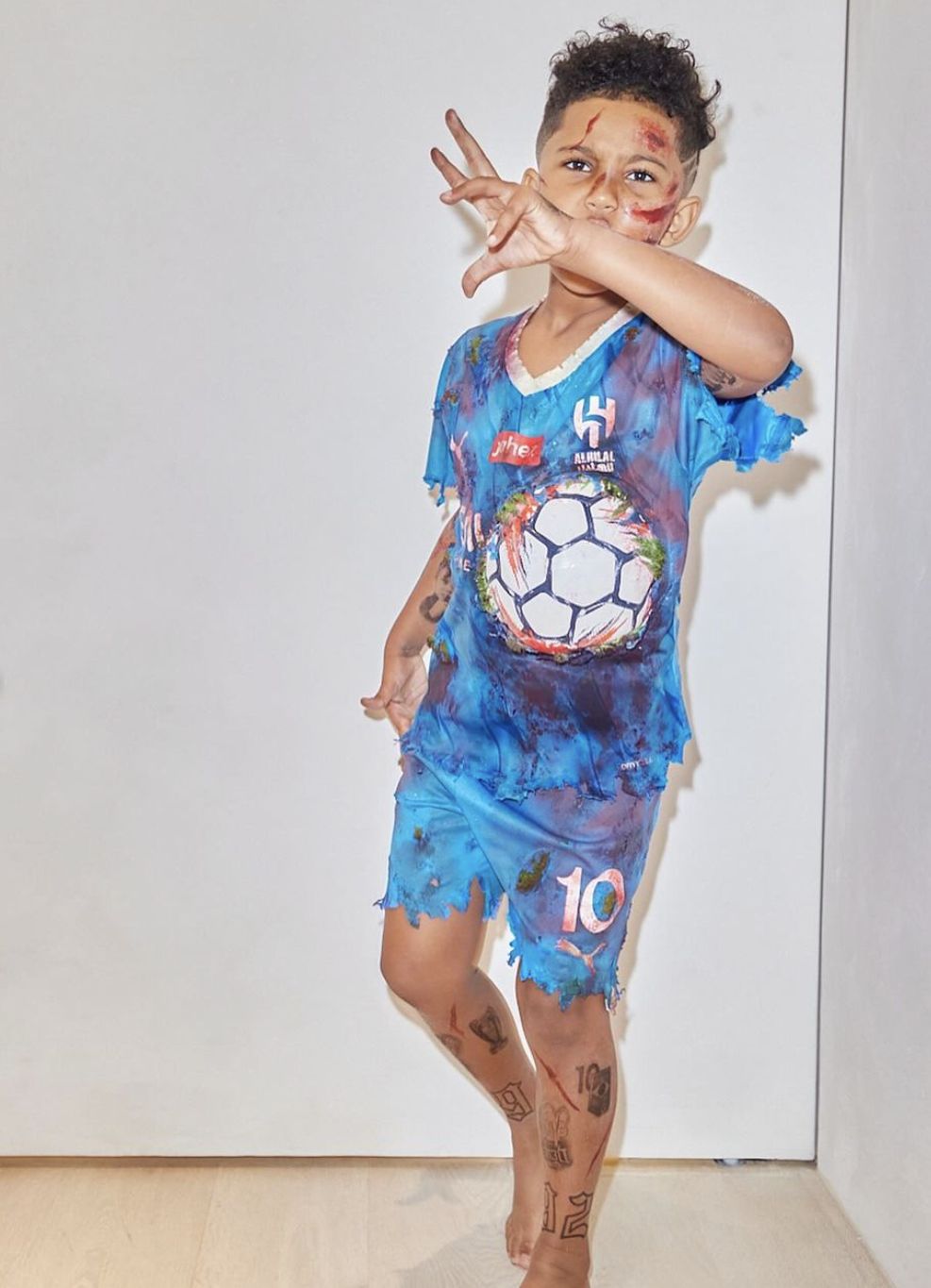 Neymar docenił halloweenowe przebranie siedmioletniego syna Kim Kardashian