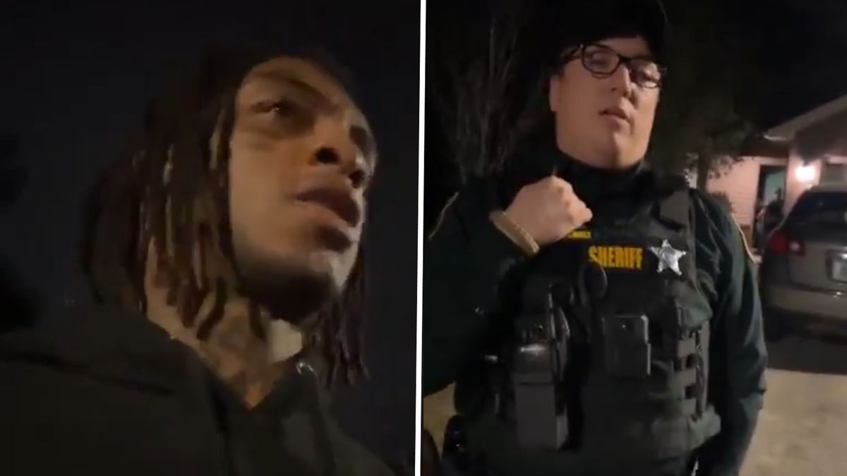 Od lewej:  Sedriques Dumas i interweniujący w jego sprawie policjant