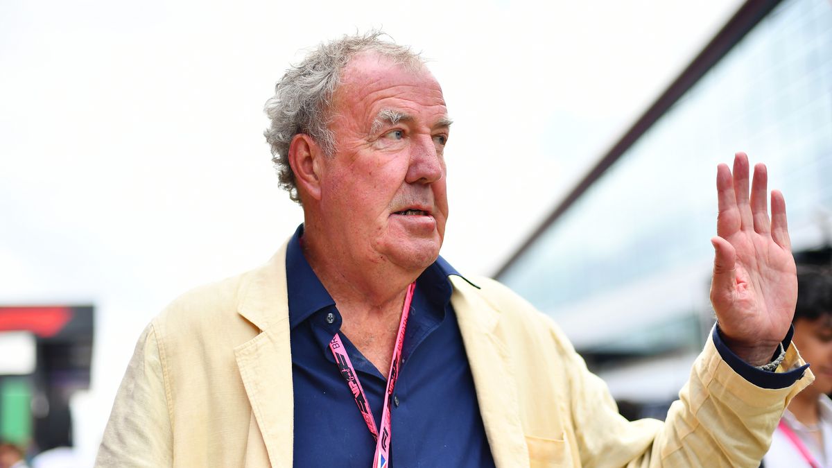 NORTHAMPTON, ENGLAND - JULY 06: Jeremy Clarkson looks on prior to the F1 Grand Prix of Great Britain at Silverstone Circuit on July 06, 2025 in Northampton, England. (Photo by James Sutton - Formula 1/Formula 1 via Getty Images)